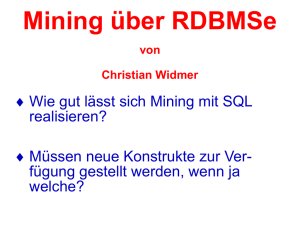 Mining über RDBMSe - web