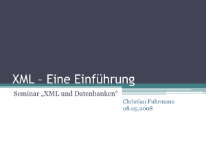 XML – Eine Einführung - Friedrich-Schiller