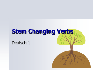 Stem Changing Verbs