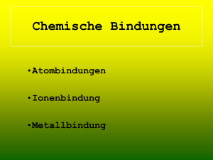 Chemische Bindungen