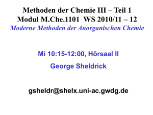 Methoden der Chemie III WS 2010/11