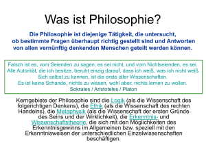 Was ist Philosophie – Europa