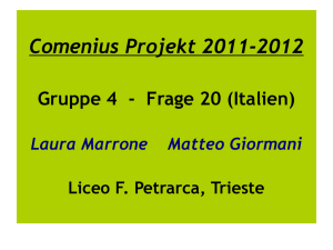 Diapositiva 1 - Liceo Petrarca Trieste