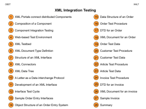 XML Document for an Order - Universität Koblenz · Landau