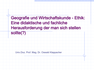 Bildung ist Werteerziehung(?)