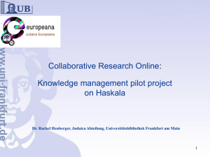 the knowledge management pilot project on