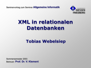 XML in relationalen Datenbanken