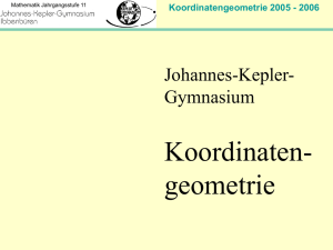 Koordinatengeometrie 2005 - 2006 - Johannes-Kepler