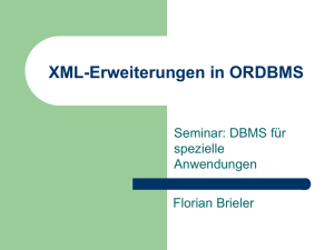 XML-Erweiterungen in ORDBMS
