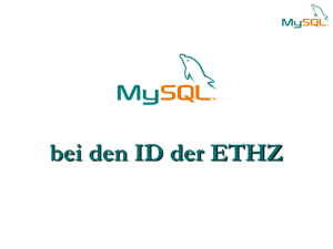 MySQL der ID ETHZ
