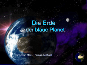 Erde unser blauer Planet