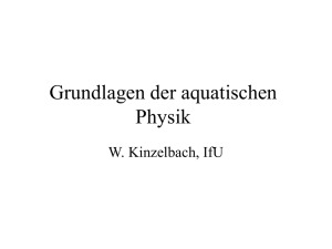 Grundlagen aquatische Physik