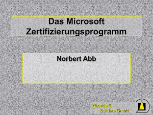 Das Microsoft Zertifizierungsprogramm - dFPUG