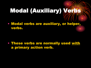 Modal (Auxiliary) Verbs