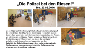 „Die Polizei bei den Riesen!“ Mo. 29.02.2016 - kiga