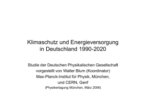Klimaschutz und Energieversorgung in Deutschland 1990-2020