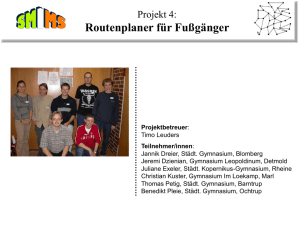 Projekt 4: Routenplaner für Fußgänger