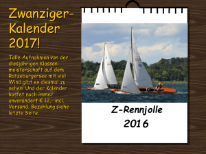 Z-Rennjollenkalender 2017 - Z