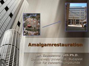 Dr. Zsuzsanna Tóth Ph.D. Semmelweis Universität, Budapest Klinik