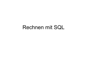 Rechnen mit SQL
