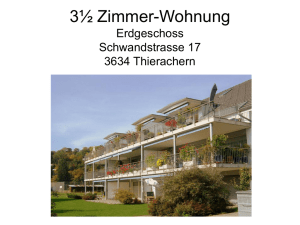 3½ Zimmer-Wohnung Erdgeschoss Schwandstrasse 17 3634