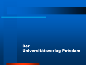 Der Universitätsverlag Potsdam