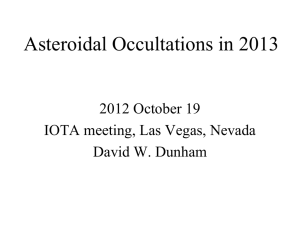 Asteroidal Occultations in 2013