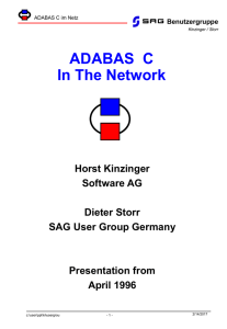 ADABAS C im Netz - Storr Consulting