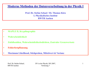 PowerPoint-Präsentation - I. Physikalisches Institut B, RWTH Aachen