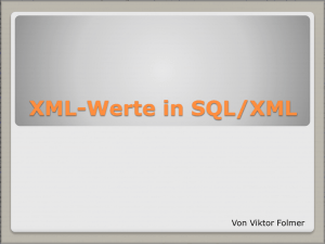 Datentyp „XML“
