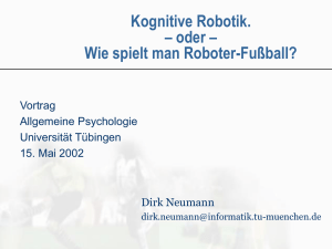 Kognitive Robotik. - Allgemeine Psychologie