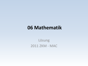 Mathematik 2011 ZKM 8