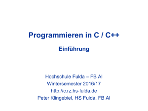 Vorlesung Teil 1 - Einführung - Peter Klingebiel - HS Fulda