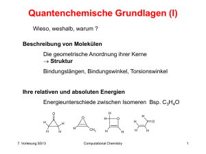 Computational Chemistry SS09