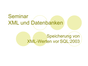 Speichermethoden für XML
