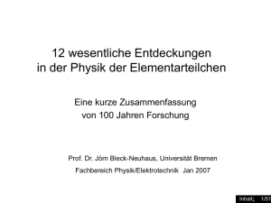 Von der Klassischen zur Elementarteilchen-Physik