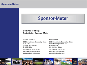 Sponsor-Meters - ESB Marketing Netzwerk