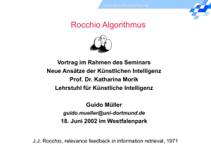 Guido Müller: Rocchio Algorithmu