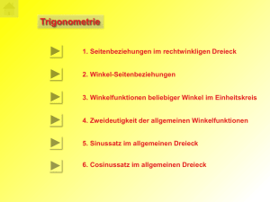 6. Der Cosinussatz im allgemeinen Dreieck