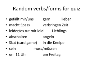 Random verbs/forms for quiz