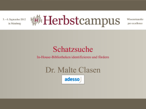 Schatzsuche – Malte Clasen – Herbstcampus 2012