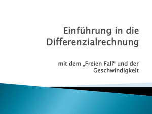 Einführung in die Differenzialrechnung