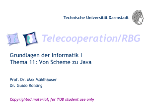 Grundlagen der Informatik I: T11 - Technische Universität Darmstadt