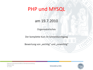 20100719 PHPMYSQL - Historisch