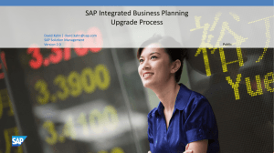 SAP Integrated Business Planning Upgrade Process