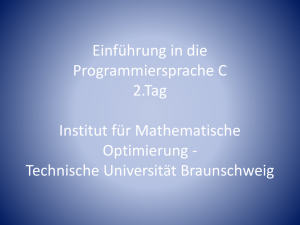 Vorlesung 2.Tag - Technische Universität Braunschweig