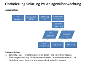 Optimierung SolarLog PV Anlagenüberwachung