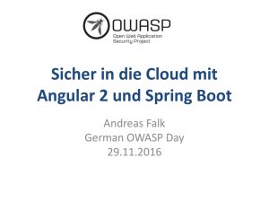 Sicher in die Cloud mit Angular 2 und Spring Boot