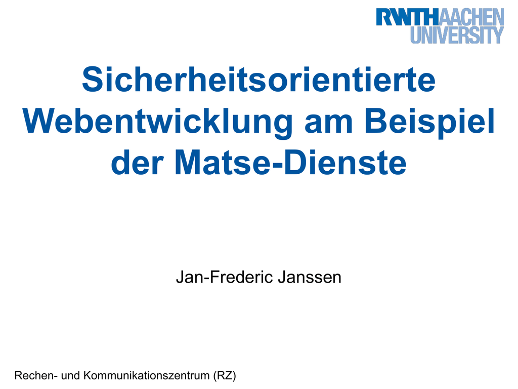 Powerpoint Prasentation Rwth