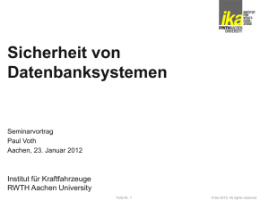 Allgemeine Sicherheit des DBS